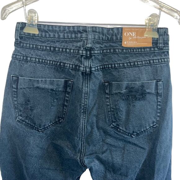 One by One Teaspoon Eagles 25 Slouchy Crop Jeans Distressed Black - Picture 7 of 11